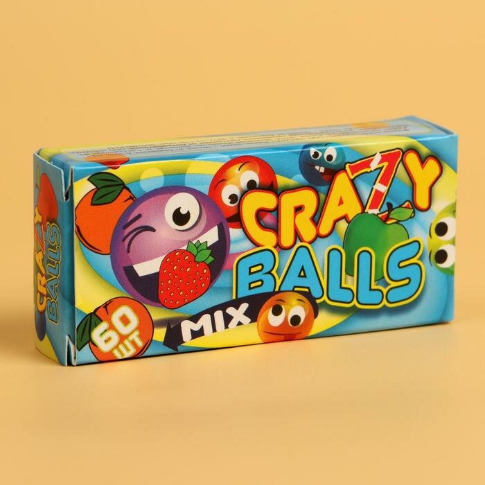 Драже разноцветное Crazy balls Mix, 60 шт. - фотография № 1