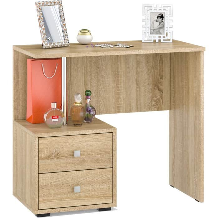 фото Стол косметический СВК Камелия дуб сонома, ящики слева (1024065)