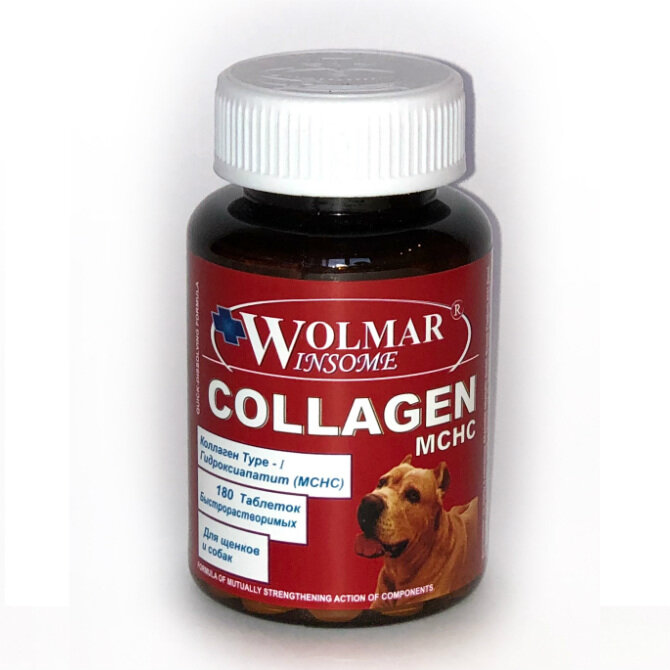 Wolmar Winsome Collagen MCHC Комплекс на основе микрокристал.кальция гидроксиапатита для собак, 180 шт.