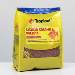 Tropical Корм для цихлид Cichlid Colour Pellets для усиления окраски, в виде плавающих гранул, 1 кг