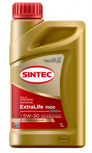 Sintec ExtraLife 7000 SAE 5W-30 ACEA A3/B4 1л синтетика (600255)