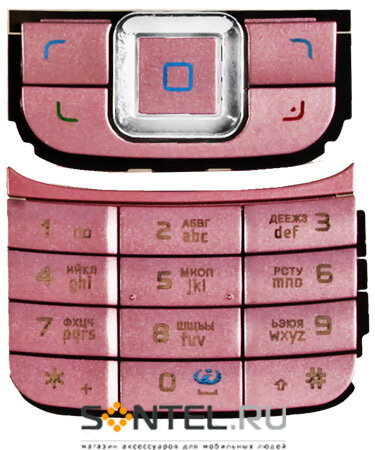 Клавиатура русская для Nokia 6111 розовый