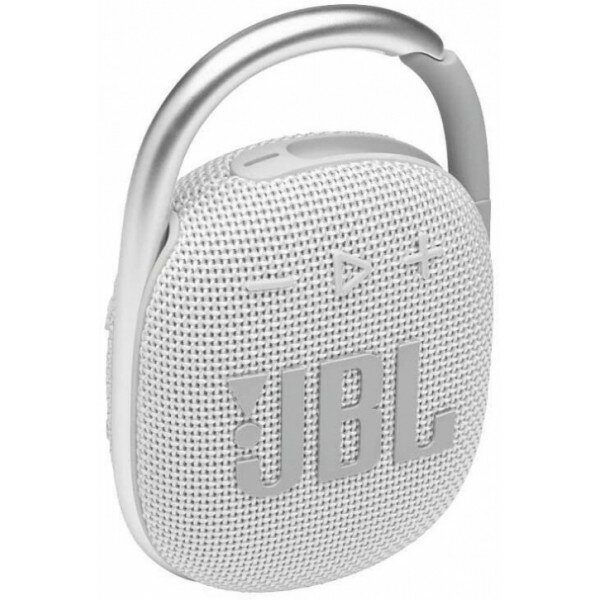 Колонка порт. JBL Clip 4 белый 5W 1.0 BT 15м 500mAh (JBLCLIP4WHT)