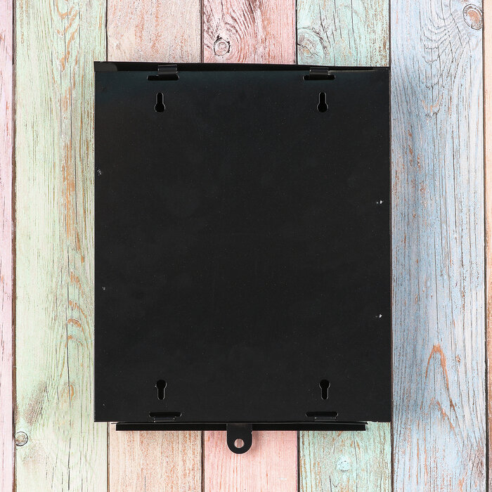 Ящик почтовый без замка (с петлёй), вертикальный, «Почта», чёрный - фотография № 6