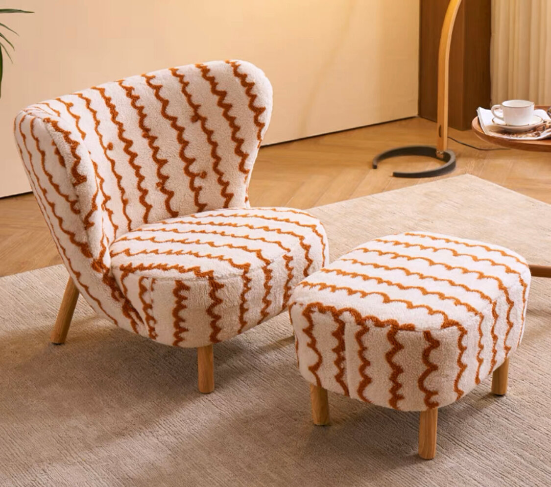 Плюшевое кресло в стиле Little Petra (оранжевый) - фотография № 13