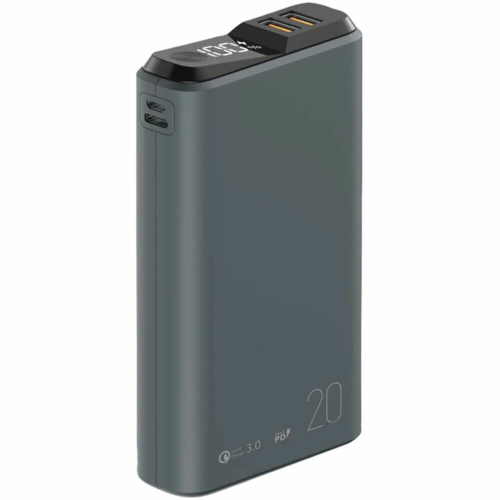 Внешний аккумулятор Olmio QS-20 22.5W 20000 mAh темно-серый