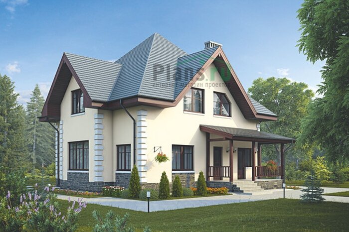 Проект дома Plans-39-10 (156 кв.м, поризованный кирпич) - фотография № 1