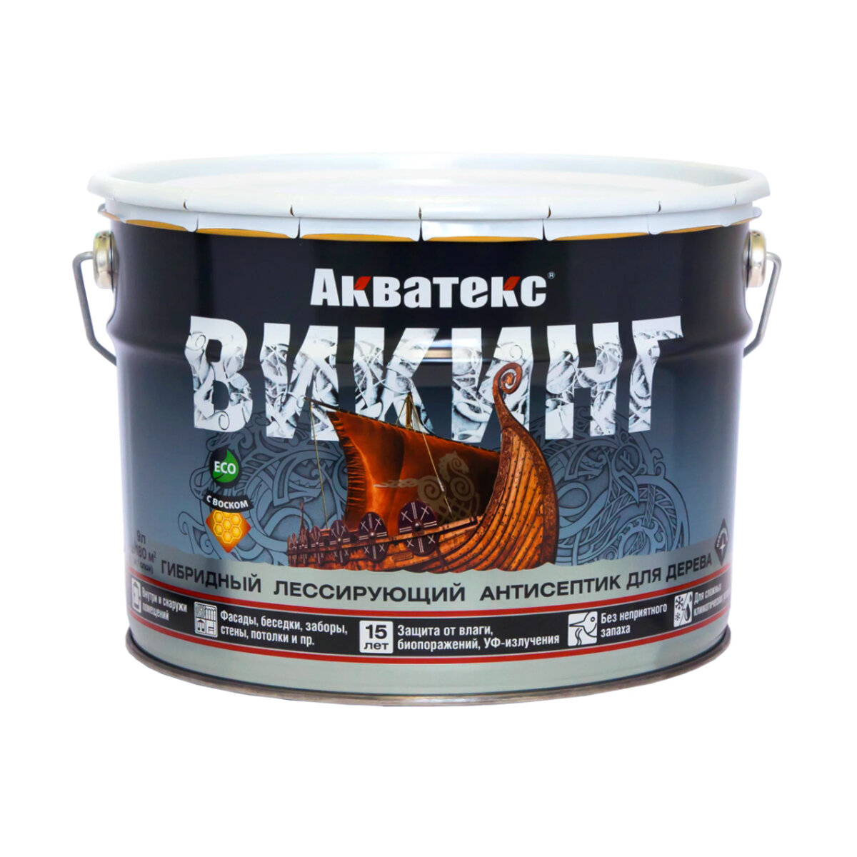 антисептик акватекс викинг для дерева бесцветный 0,75л - фото №1