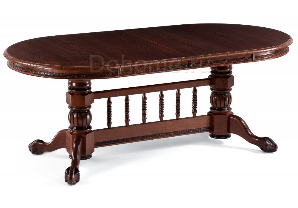 Деревянный стол Кантри 202x106 см орех/коричневая патина