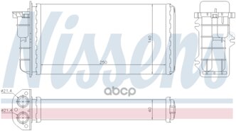 Радиатор Отопителя Fiat Bravo 1.2-2.0 95-01 Nissens арт. 71441