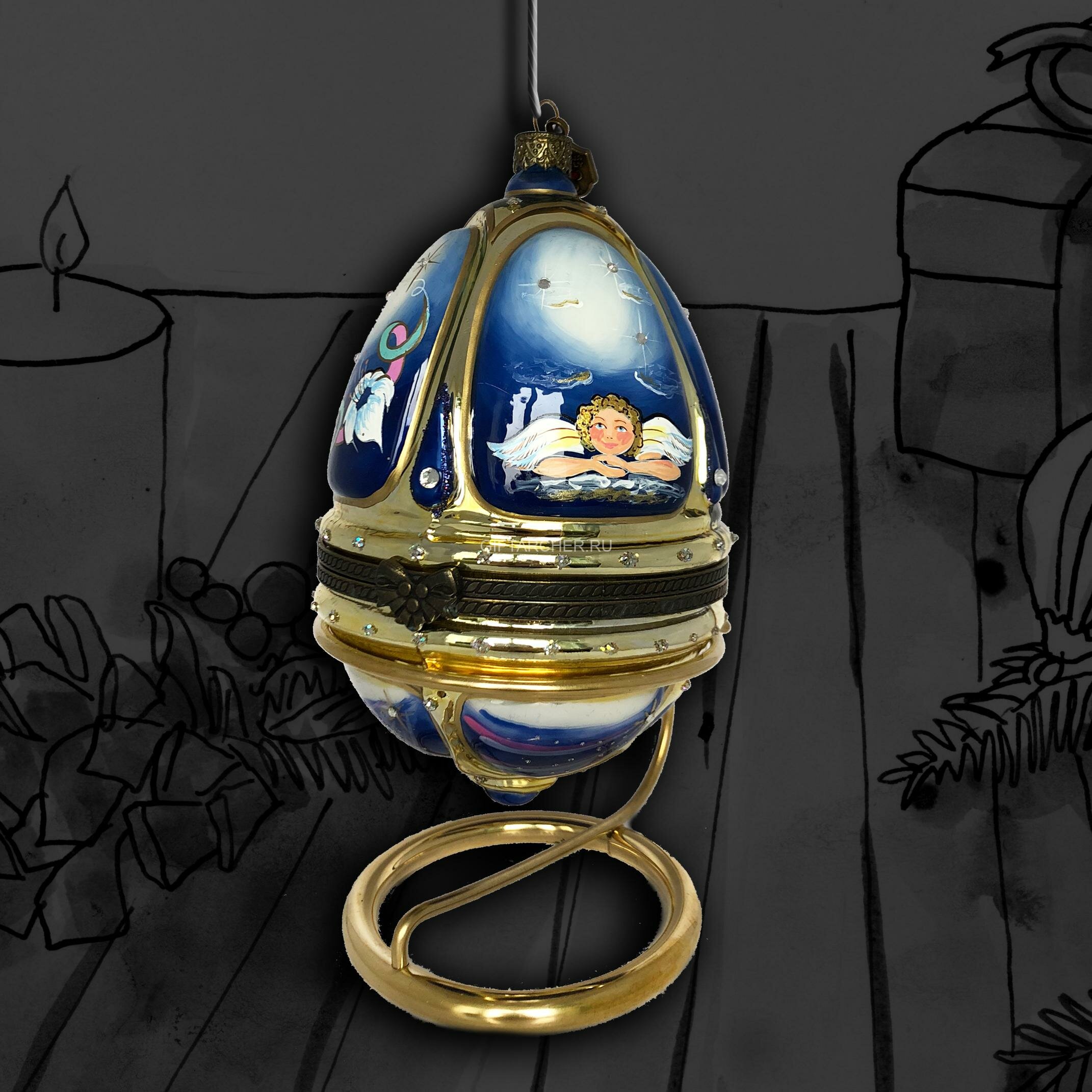 Яйцо-сувенир "Ангельский хор"