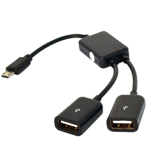 Адаптер USB2.0 Af-microB + гнездо Af KS-320 с поддержкой OTG кабель - 0.1 метра