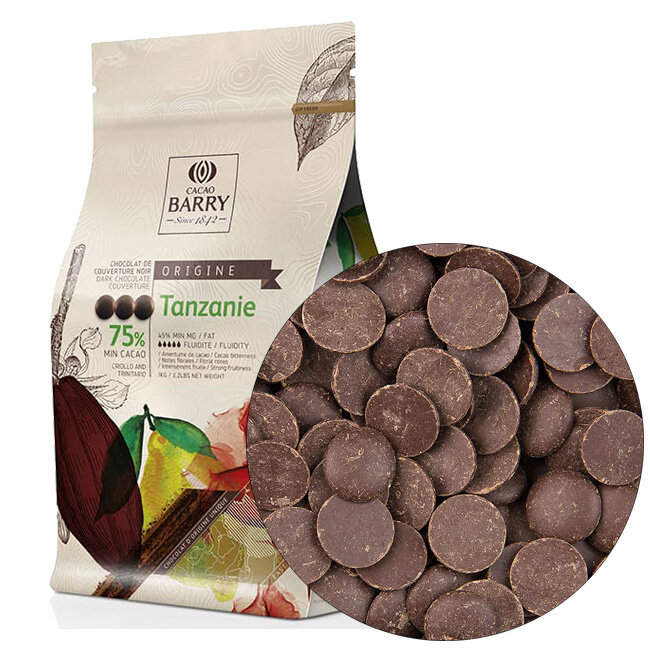 Шоколад Cacao Barry Tanzanie 75% темный 1 кг