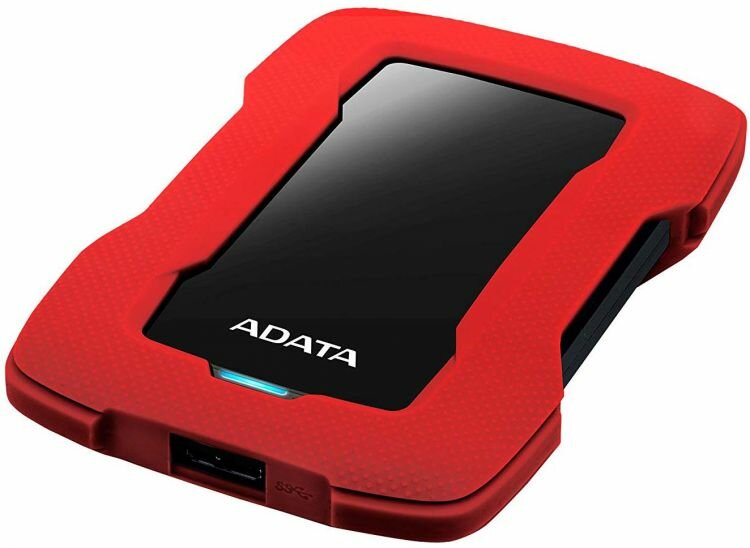 Внешний жесткий диск A-DATA DashDrive Durable HD330, 1Тб, красный [ahd330-1tu31-crd] - фото №2