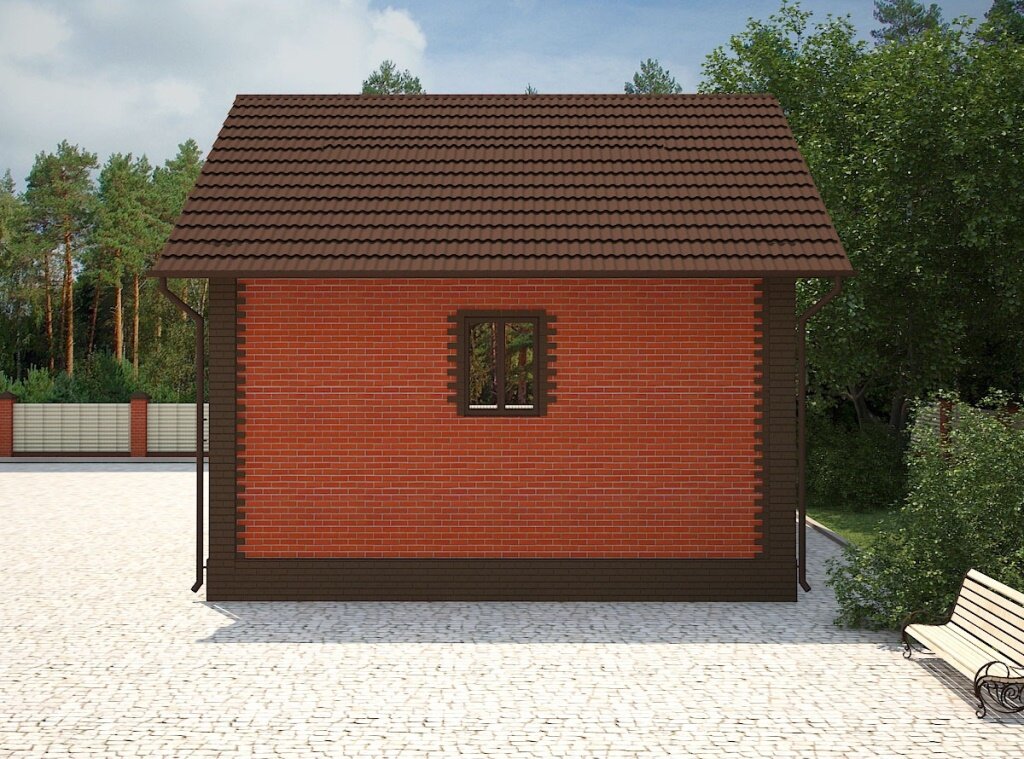 Проект жилого дома SD-proekt 15-0004 (120,1 м2, 8,96*8,96 м, керамический блок 380 мм, облицовочный кирпич) - фотография № 3