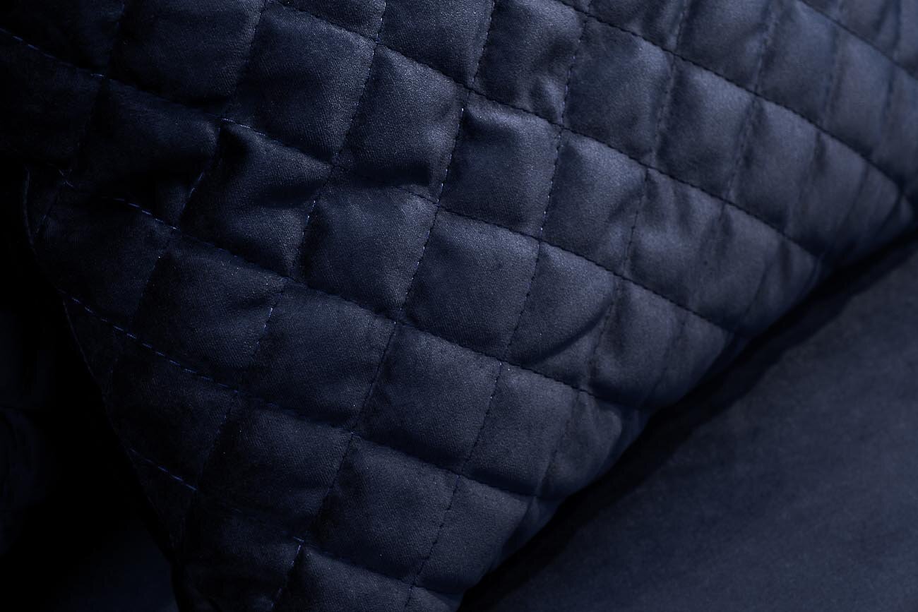 Диван-кушетка Garda Decor Sorrento правая велюровая темно-синяя SORRENTO-COUCH-2K-Т.СИНИЙ-Bel18 - фотография № 4