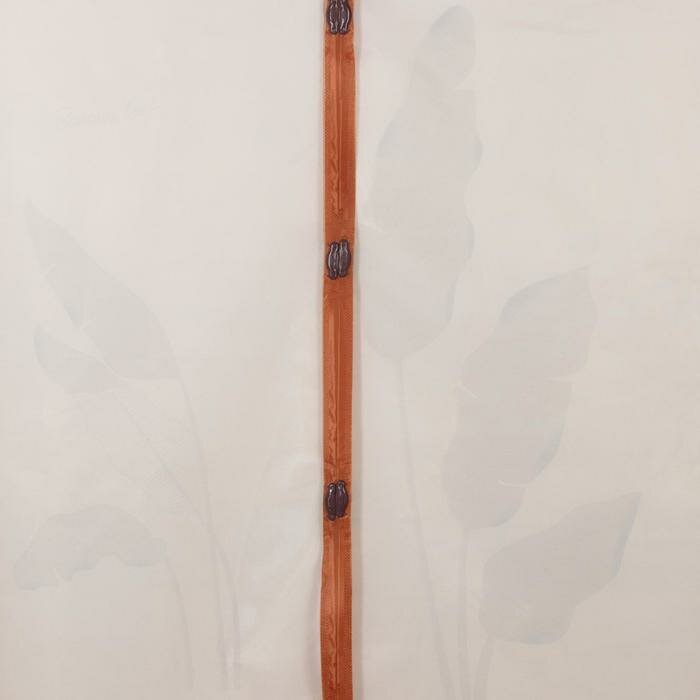 Сетка антимоскитная на магнитах для защиты от насекомых «Тропические листы», 90×210 см, цвет коричневый микс - фотография № 3