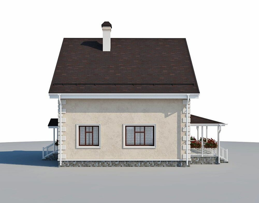 (126м2, 9х9м) Готовый проект дома из газобетона с мансардой и верандой - AS-2207 - фотография № 5