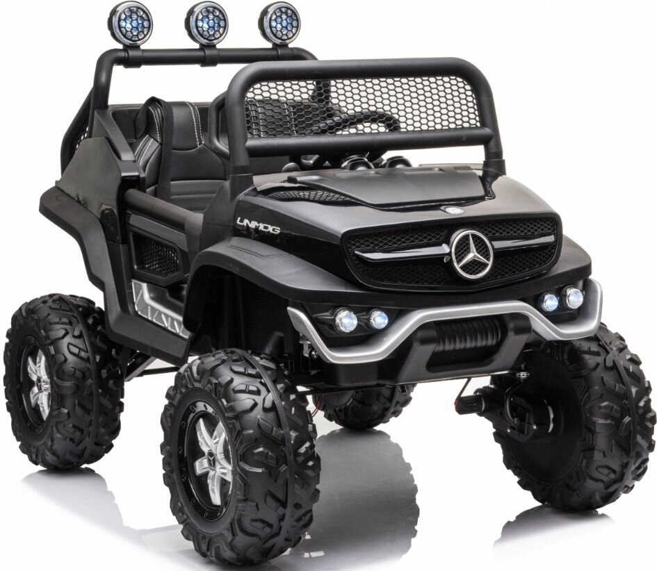 Электромобиль RiverToys Mercedes-Benz Unimog Mini P777BP Чёрный глянец