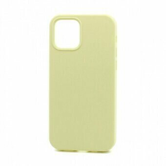 Чехол для Apple iPhone 12-12 Pro-6.1 Silicone Case без лого (полная защита) жёлтый