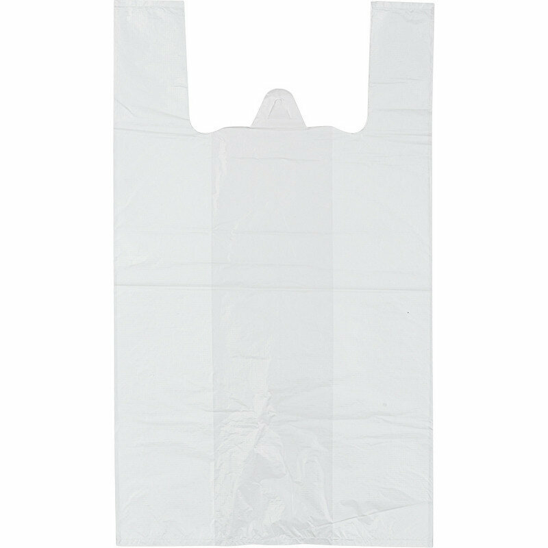 Пакет-майка ПНД белый 15 мкм (30+18х55 см, 100 штук в упаковке), 57602 - фотография № 2