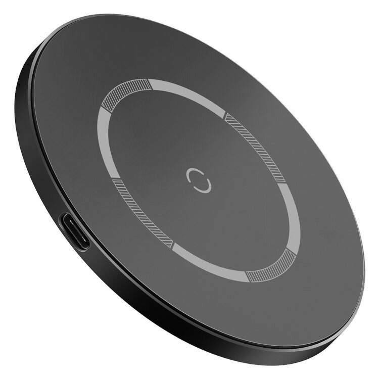 Беспроводная зарядка 15W Baseus Simple Magnetic Wireless Charger (для серии iPhone 12 / AirPods Pro) Чёрная(wxjk-e01)