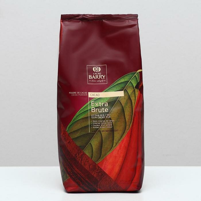 Cacao Barry Какао порошок темно-красный 100% Cacao Barry Extra Brute алкализованный 1000 г