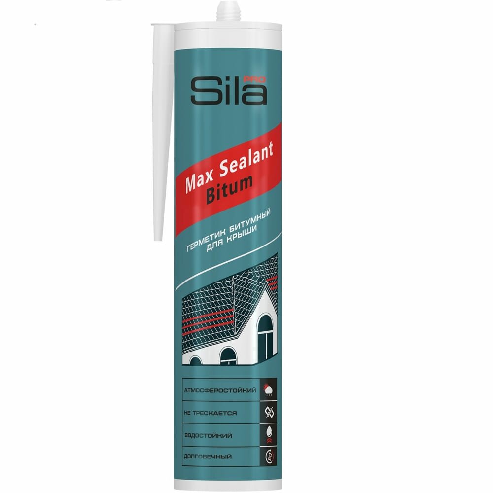 Sila PRO Max Sealant Bitum герметик битумный для крыши 280мл SSBBR280