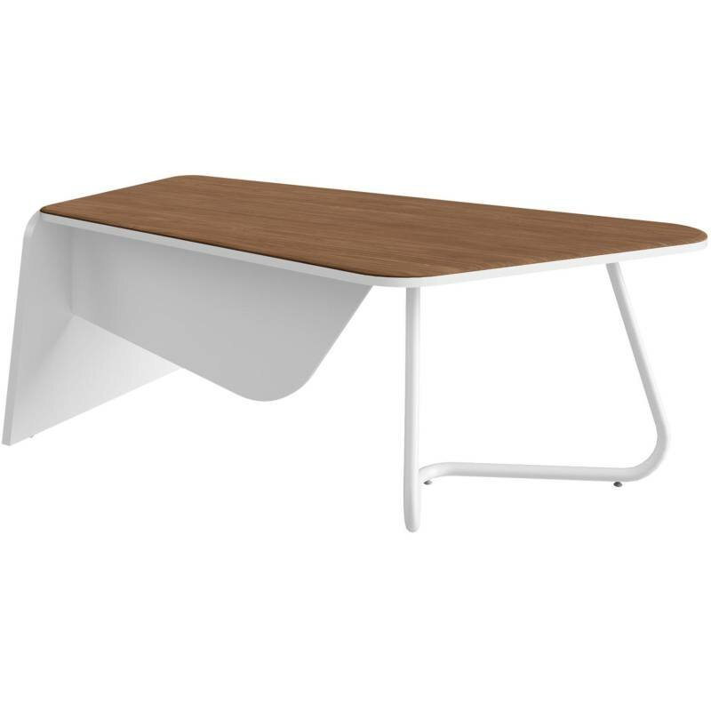 фото Стол Linkor левый орех линк/бел 147S002