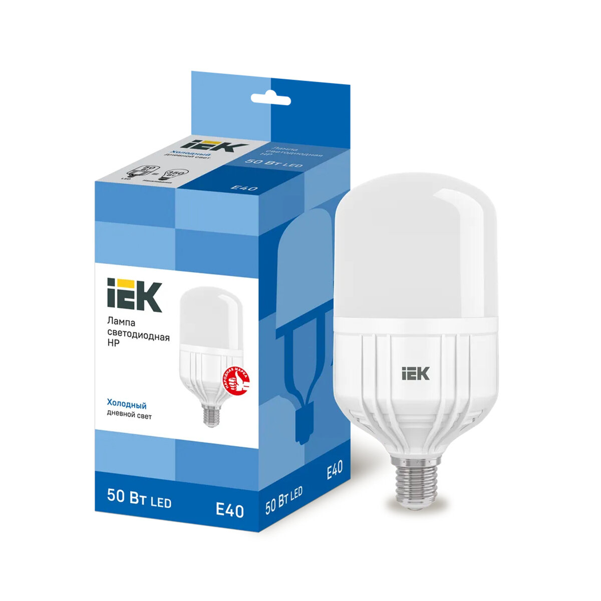 Лампа светодиодная LED IEK, E40, HP, 50 Вт, 6500 K, холодный свет