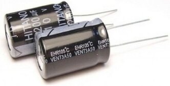 10 штук, Электролитический конденсатор 100мкФ 16В, 8*11,5мм (EKH101M16B) HITANO