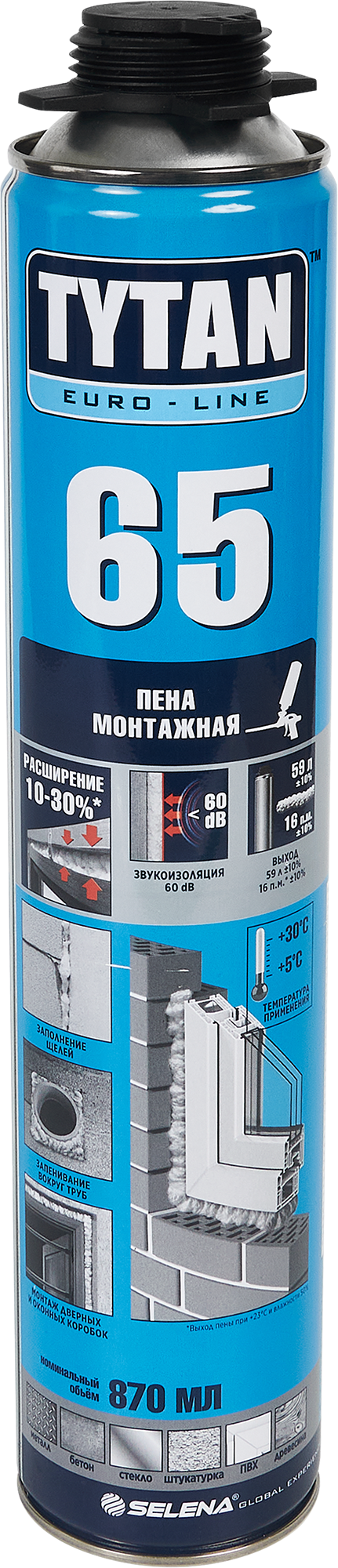 фото Пена монтажная TYTAN65 от +10 до +30 870 мл