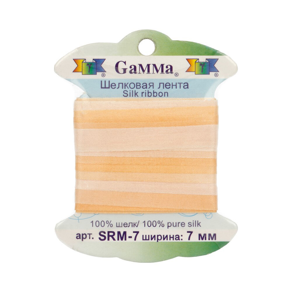 SRM-7 7 Лента декоративная "Gamma" шелковая M106 коралловый/оранжевый - фото №1