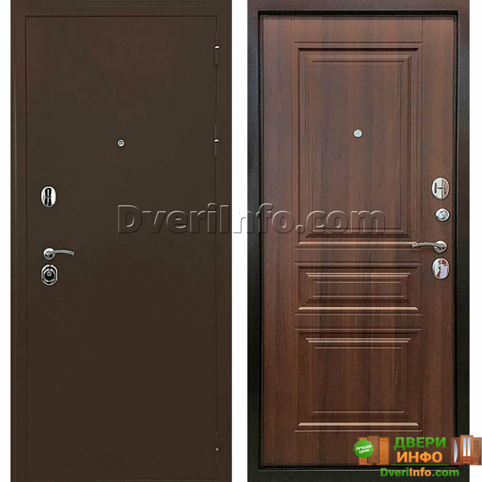 Дверь Ратибор Троя 3К Орех бренди (960*2050 мм., Петли справа) - фотография № 1