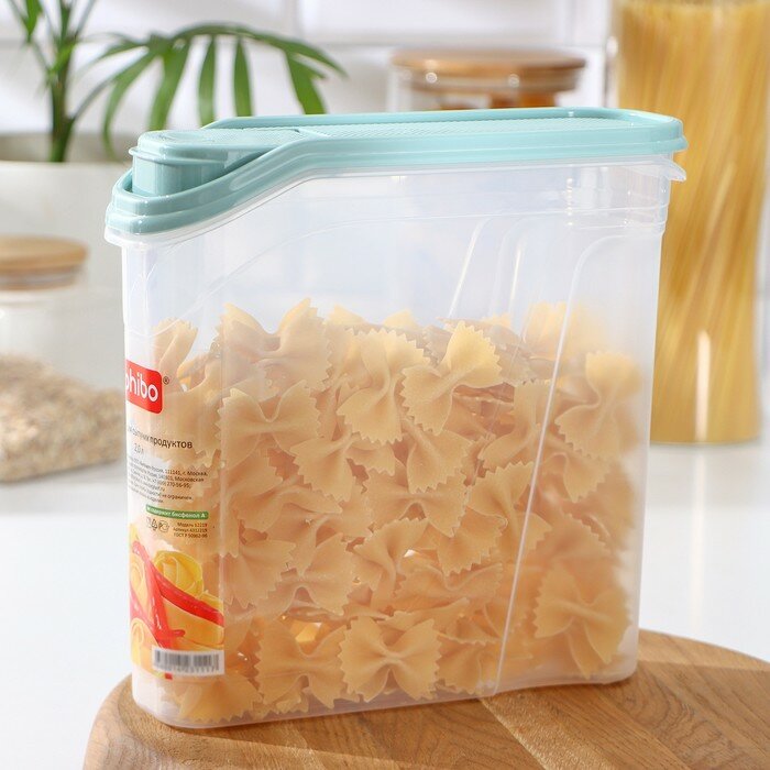 фото Ёмкость для сыпучих продуктов, phibo, 2 л, цвет микс