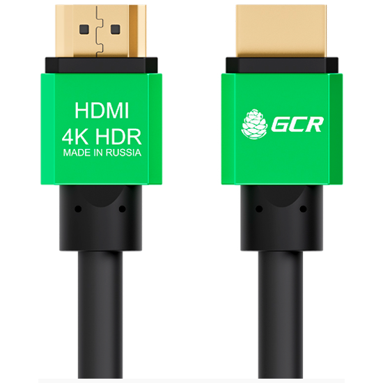 Кабель HDMI GCR -50959, черно-зеленый, 0.75 м