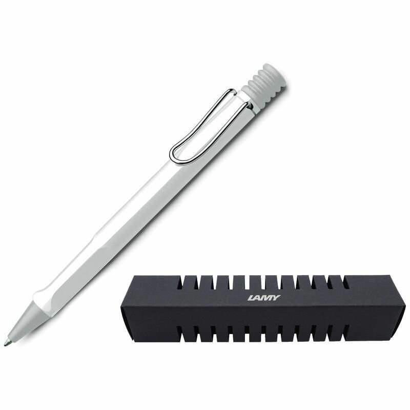 Ручка шариковая Lamy 219 Safari цвет чернил синий цвет корпуса белый (артикул производителя M16)