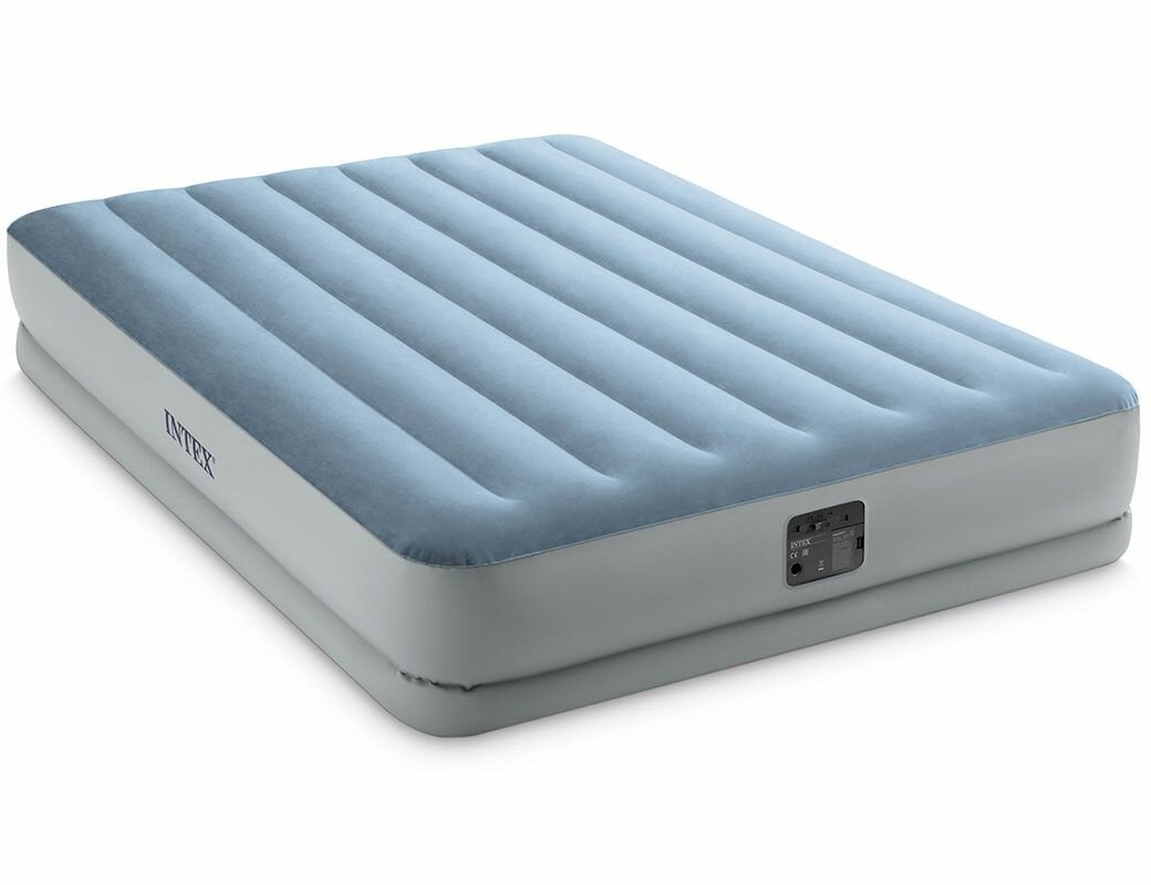 Надувная кровать Intex Raised Comfort Airbed (Queen), 152x203х36см, со встроенным насосом 220, 64168