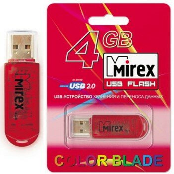 Флешка 4GB Mirex Elf, USB 2.0, Красный 13600-FMURDE04
