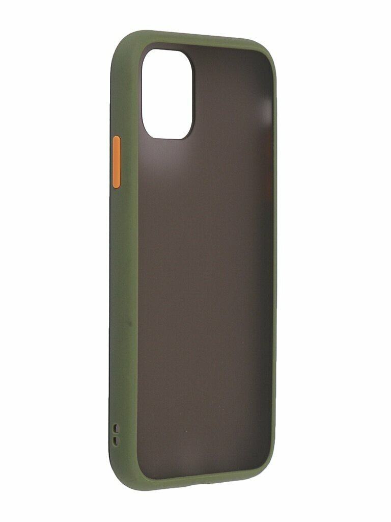 Чехол Brosco для APPLE iPhone 11 Khaki-Orange IP11-ST-TPU-GREEN-ORANGE
