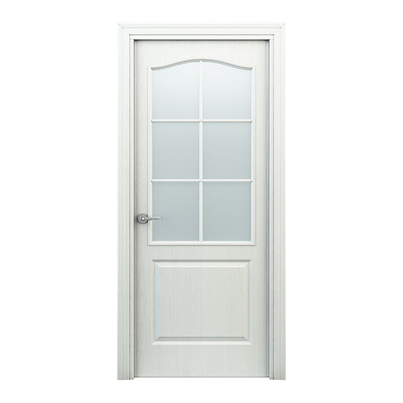 Дверь Классик ламинированная с рамкой со стеклом Белый. Арт. ДОЛ05