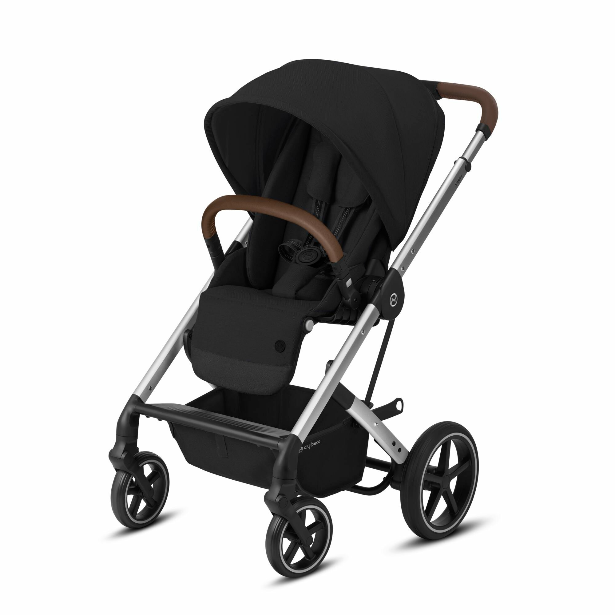 Прогулочная коляска Cybex Balios S Lux Deep Black/silver frame (с дождевиком)