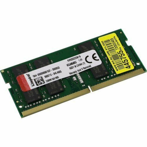 Оперативная память Kingston KVR32S22D8/16 /16GB / PC4-25600 DDR4 UDIMM-3200MHz SO-DIMM/в комплекте 1 модуль