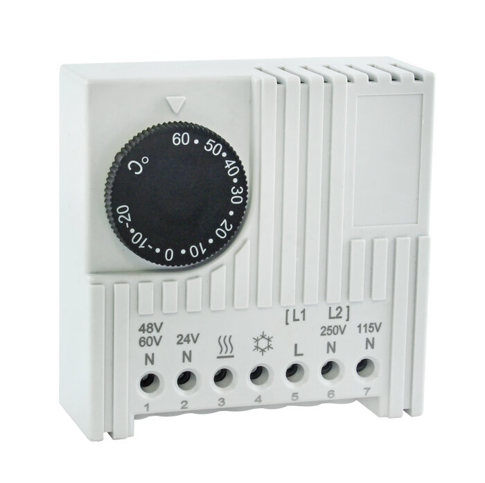 фото thermo-no-nc-din Термостат EKF NO/NC, -20-60 гр.С, 10А, 230В, IP20