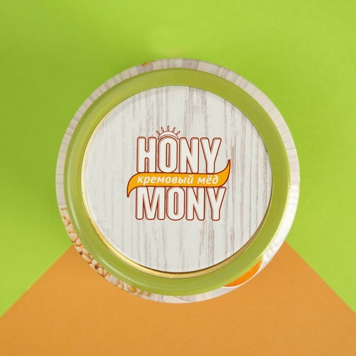 Кремовый мед Hony Mony, с кедровым орехом, 220 г - фотография № 2