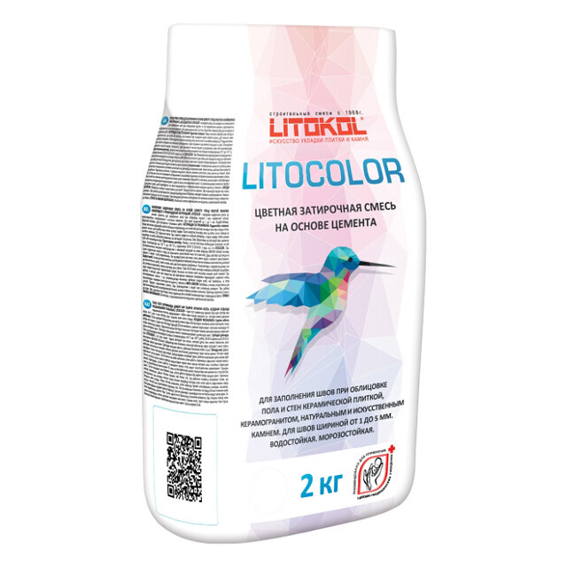 затирка для швов LITOKOL Litocolor 1-5мм 2кг жасмин арт.С20/2al