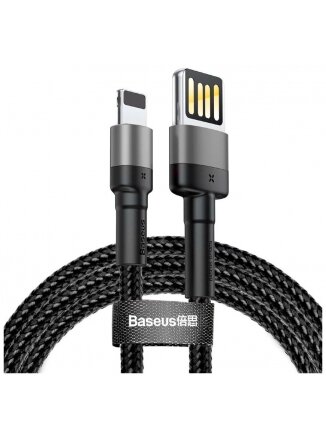 Baseus Кабель Cafule USB - Lightning special edition (CALKLF-GG1), черный/серый