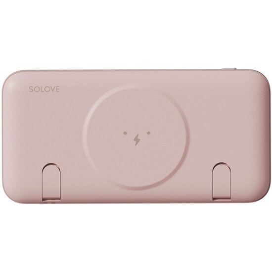 Внешний аккумулятор SOLOVE Power Bank 10000mAh Magnetic MagSafe 20W QC 3.0 PD 3A USB-A *1 + Type-C *1 (W10 Pink RUS) Розовый