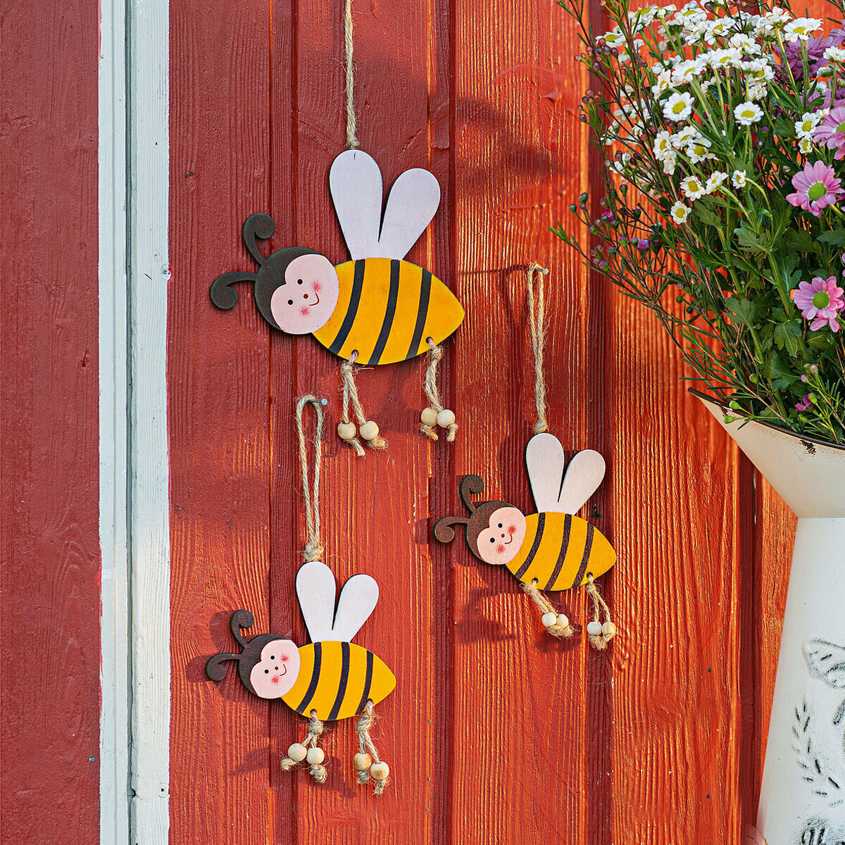 Подвесные украшения "Пчелки", 3 штуки - фотография № 2