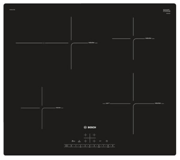 Индукционная варочная панель BOSCH , индукционная, независимая, черный - фото №1